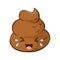 Vector kawaii laughing poop emoji sticker.
