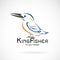 Vector of kingfishers birdAlcedo atthis on white background. Bird Design. Kingfishers logo or icon. Easy editable layered vector