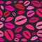 Vector kisses, valentine, love seamless pattern.