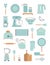 vector kitchen vintage tools set cute simple style