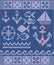 Vector knitting nautical set