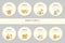 Vector label template design - natural honey collection
