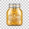 Vector labeled Swing Top Bale Glass Jar filled with sliced peach