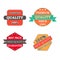 Vector of labels quality for sticker, trade, shops