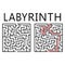 Vector labyrinth with solution