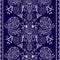 Vector lace bohemian seamless border with floral and Paisley elements.