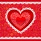 Vector lacy Valentines day hearts greeting card