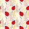 Vector Ladybug Seamless Pattern Background. Summer textile print design.