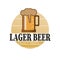 Vector Lager Beer Craft Beer vintage brewing company logo isolated on white background