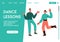 Vector landing page of Dance Lesson concept