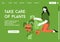 Vector landing page of Take Care of Plants concept