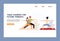 Vector landing page template of app for courses or lessons yoga for pregnant women