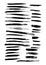 Vector large set of 35 different grunge hand paint brush strokes