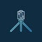 Vector Laser Level Tool creative line icon on dark background