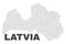 Vector Latvia Map of Dots
