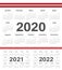 Vector Latvian circle calendars 2020, 2021, 2022