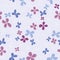 Vector lavender Flower Storm seamless pattern background.