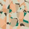Vector leaf and geometric layers illustration seamless repeat pattern