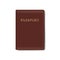 Vector Leather Cover for Passport Isolated