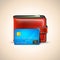 Vector Leather Wallet with Credit Card