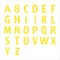 Vector lemon alphabet. Fruit yellow letters design