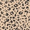 Vector leopard pattern. Wildlife seamless repeat. Jaguar fur safari seamless backdrop. Hand drawn endless texture. Luxury design