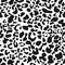 Vector leopard seamless pattern. Animals trendy background. Monochrome black decorative texture for print, fabric, textile, wall