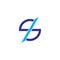 Vector of letter s slice blue motion clear design