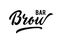 Vector lettering of Brow bar text for logotype. Posters/banner p