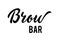 Vector lettering of Brow bar text for logotype. Posters/banner p