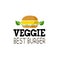Vector lettering and flat illustration veggie burger logo