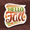 Vector lettering Hello Fall