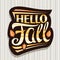 Vector lettering Hello Fall