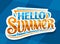 Vector lettering Hello Summer