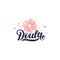 Vector lettering logo about doula.