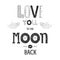 Vector lettering Love you to yhe moon and back