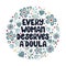 Vector lettering quote about doula.