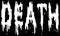 Vector lettering of word DEATH.Metal music style.Grunge font.