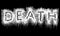 Vector lettering of word DEATH.Metal music style.Grunge font.