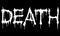 Vector lettering of word DEATH.Metal music style.Grunge font.