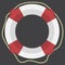 Vector lifebuoy web flat icon.