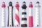 Vector Lighthouse, light house, beacon set