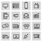 Vector line advertising icons set