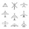 Vector line aircraft set