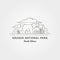 vector of line art kruger national park logo design, elephant on kruger national park label design