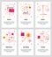 Vector line art web and mobile app template set