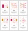 Vector line art web and mobile app template set