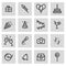 Vector line birthday icons set