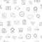 Vector line call support center icons pattern or background illustration