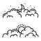 Vector line clouds icon.